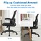 Costway Mesh Office Chair Adjustable Height&Lumbar Support Flip up Armrest Black